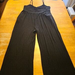 SO Black Ribbed Women's Jumpsuit